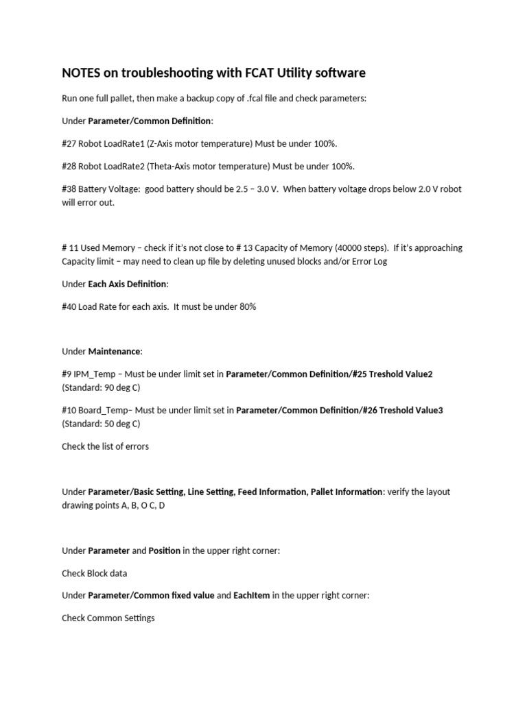 NOTES On Troubleshooting With FCAT Utility Software | PDF
