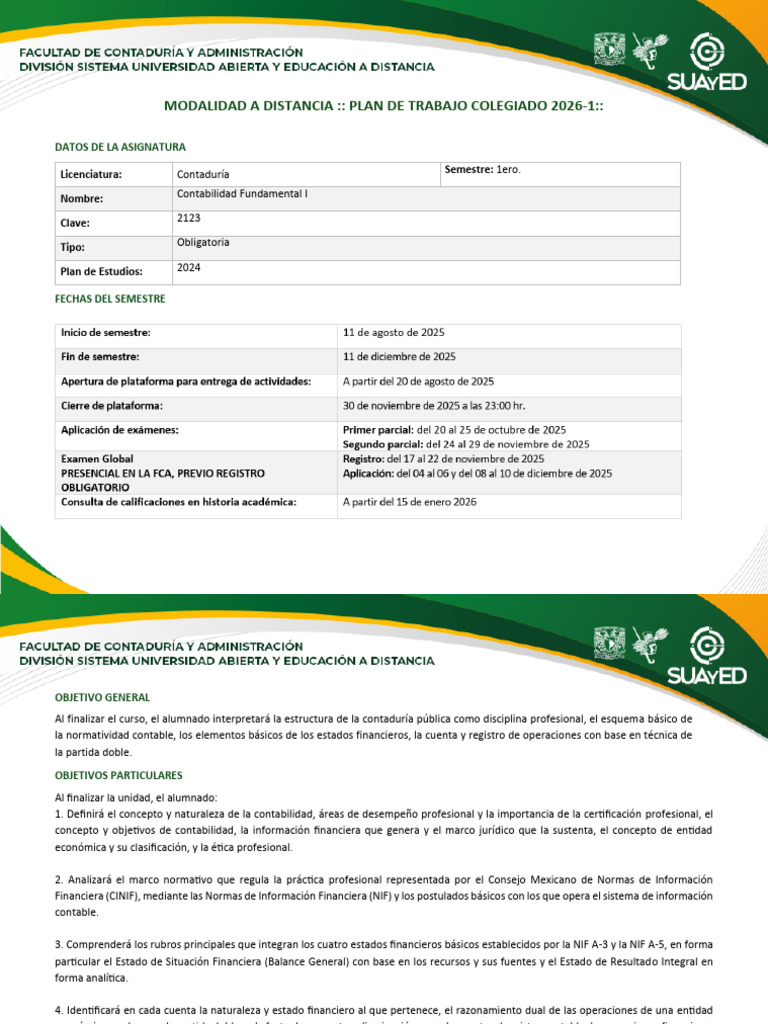 Plan - 2123 - Contabilidad Fundamental I | PDF | Contabilidad | Estado ...