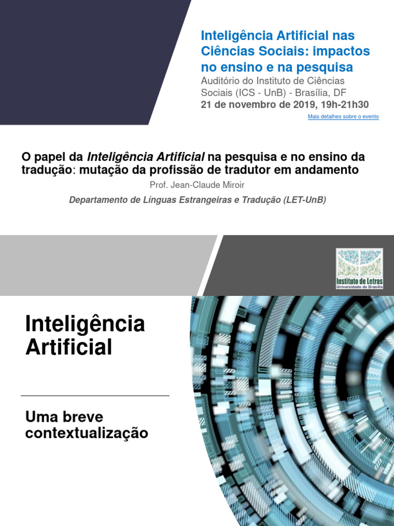 O Papel Da Inteligencia Artificial Na Pe | PDF | Traduções ...