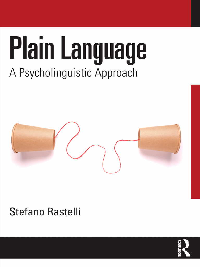 Stefano Rastelli - Plain Language A Psycholinguistic Approach 2024 ...