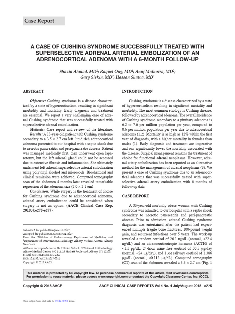 Caso Clinico Cushing 2018 | PDF | Glands | Medicine