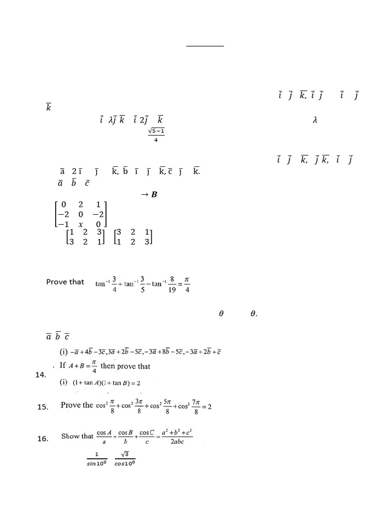 Maths 1A | PDF