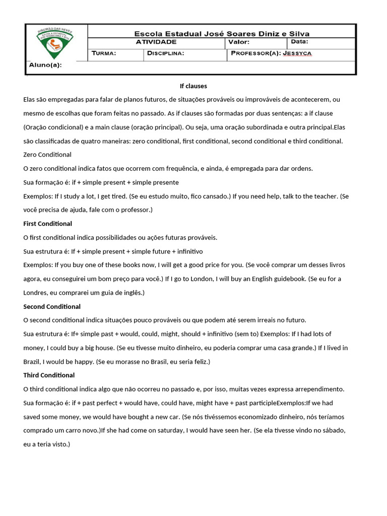 If Clauses Materia | PDF