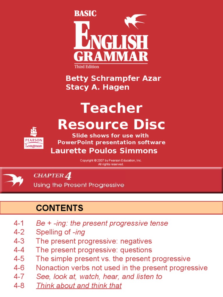 Presente Progresivo by Betty Azar | PDF | Onomastics | Rules