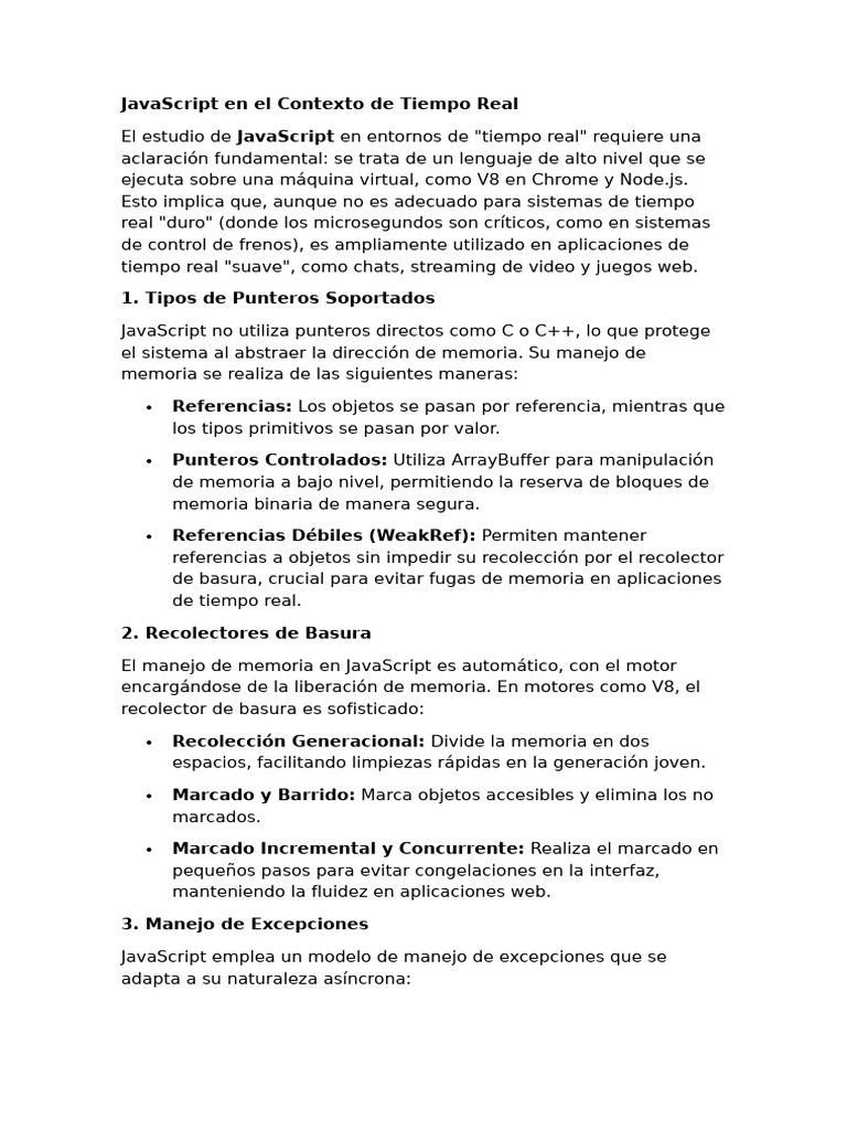 JavaScript en El Contexto de Tiempo Real | PDF | Puntero (Programación ...