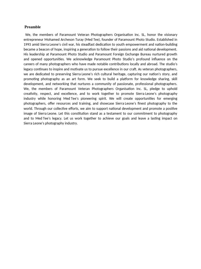 Preamble | PDF