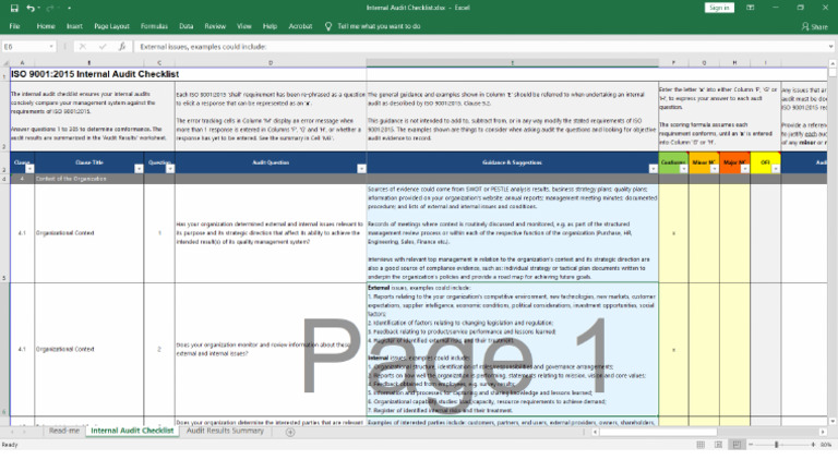 IAC Internal Audit Checklist | PDF
