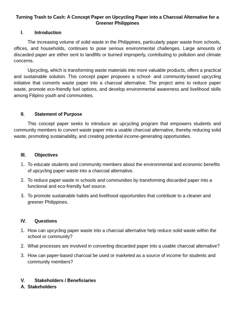 Sample Concept Paper | PDF