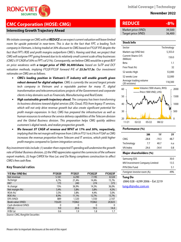 CMG Initial Coverage Nov 2022 Eng | PDF | Cloud Computing | Business