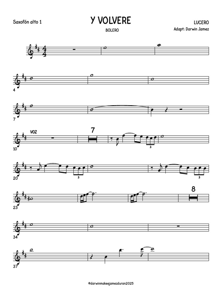 Sax Alto I y Volvere | PDF | Saxofón | Instrumentos de viento de madera