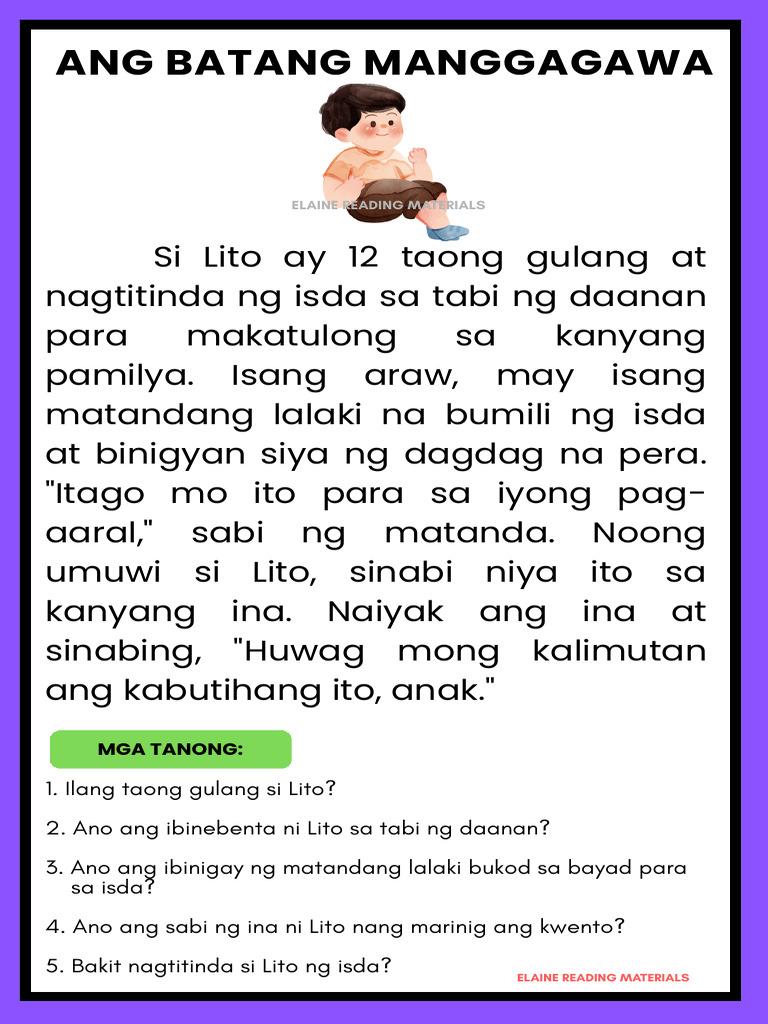 Reading Comprehension Stories | PDF