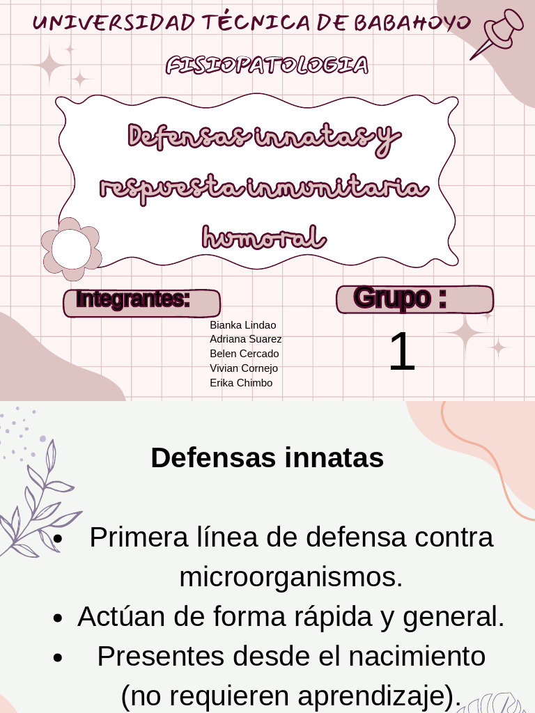 Defensas Innatas y Respuesta Inmunitaria Humoral | PDF