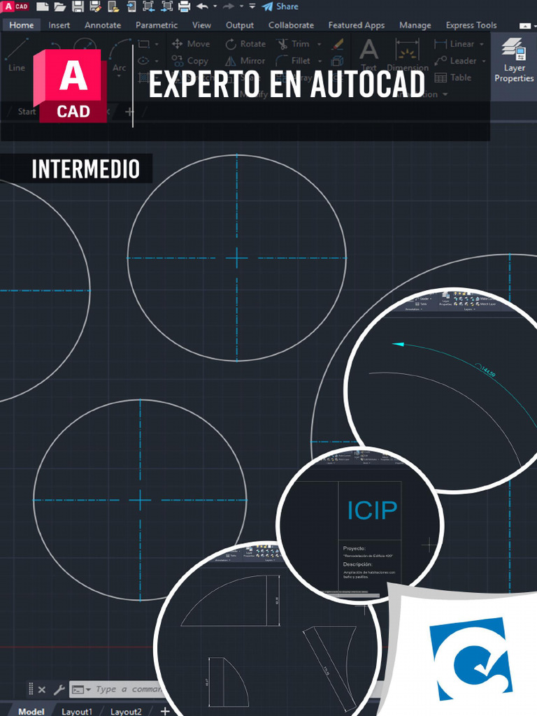03.2a Autocad 2023 Int Sesion 01 Ejemplo 03 Ah20230214 | PDF | Cad ...
