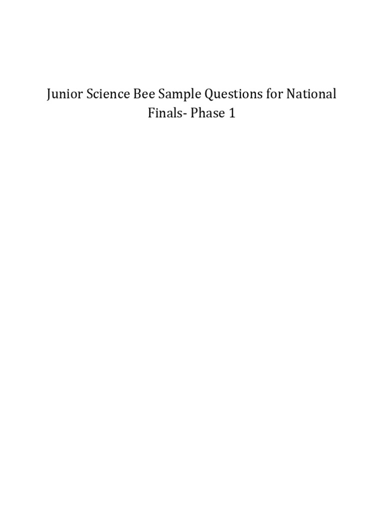 JSC Sample Finals Phase1 Q | PDF | Predation | Pupa