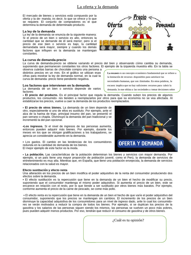 La Oferta y La Demanda | PDF | Oferta (economía) | Oferta y demanda