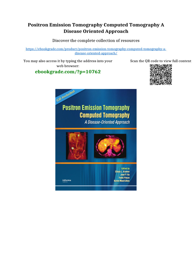 Positron Emission Tomography Computed Tomography A Disease Oriented ...