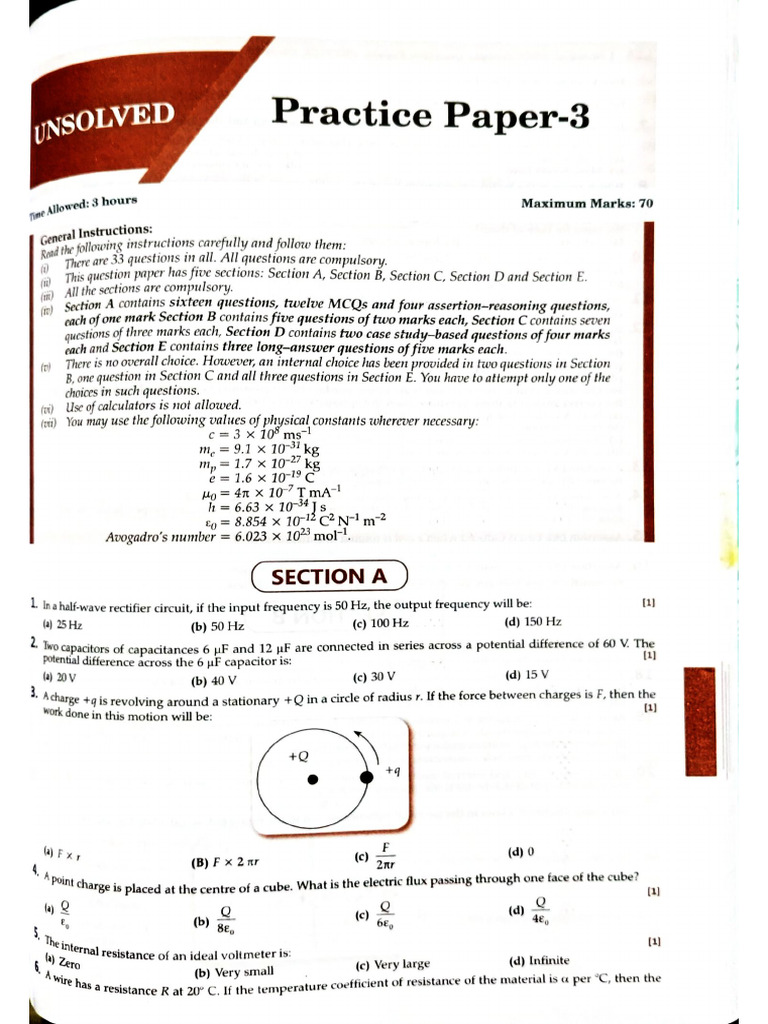 Sample Paper 58 | PDF