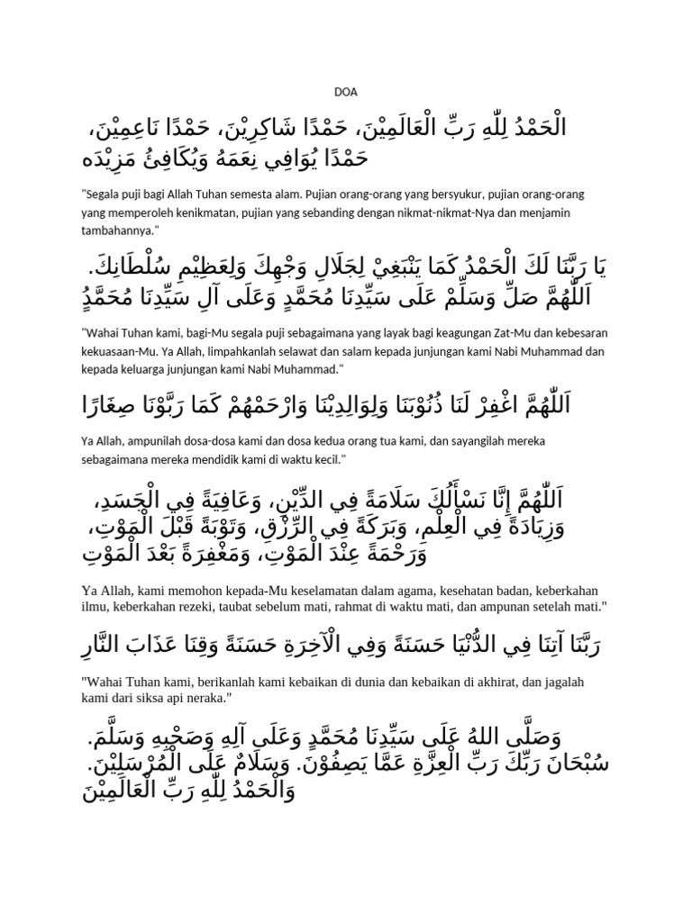 Doa (Ikhlasul Akmal) - 1 | PDF
