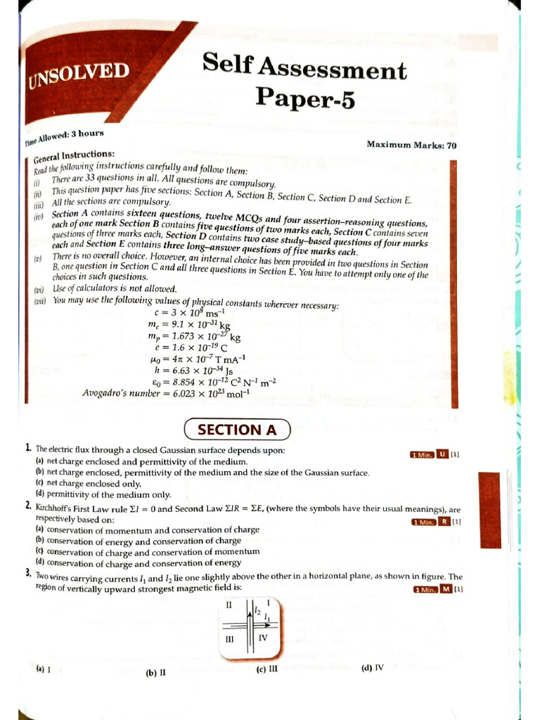 Sample Paper 55 | PDF