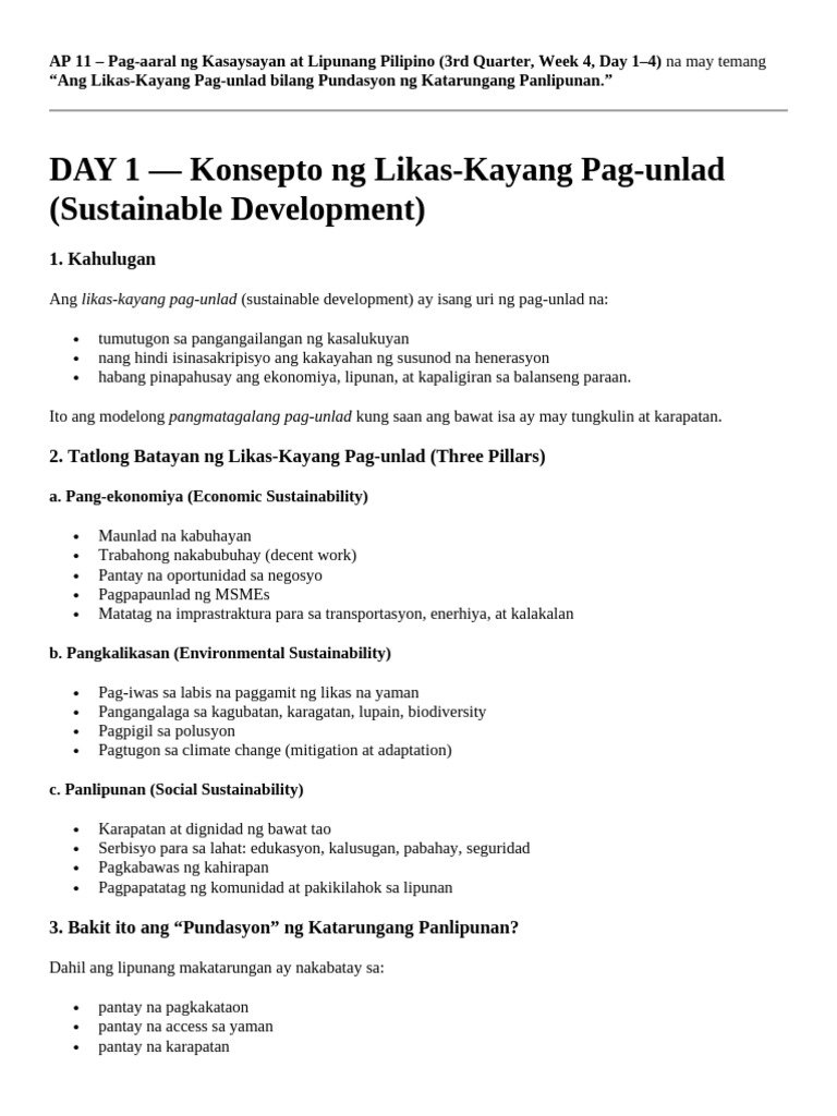 Q3 Week4 Day1 4 Topic Outline | PDF