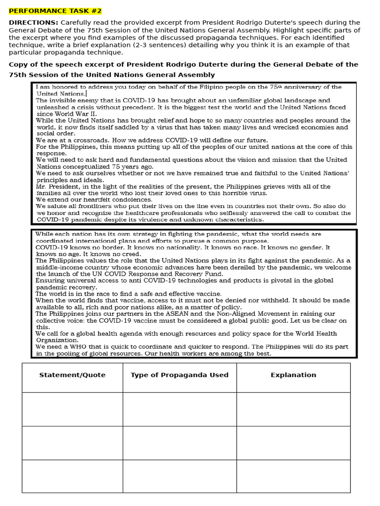 Performance Task 2 | PDF