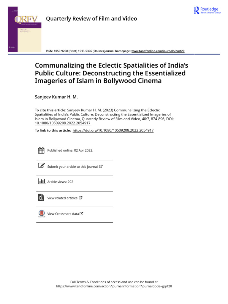 Communalizing The Eclectic Spatialities of India S Public Culture ...