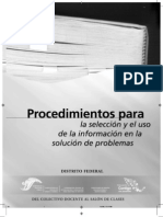 Procedimientos para La Selección y El Uso de La Información en La Solución de Problemas