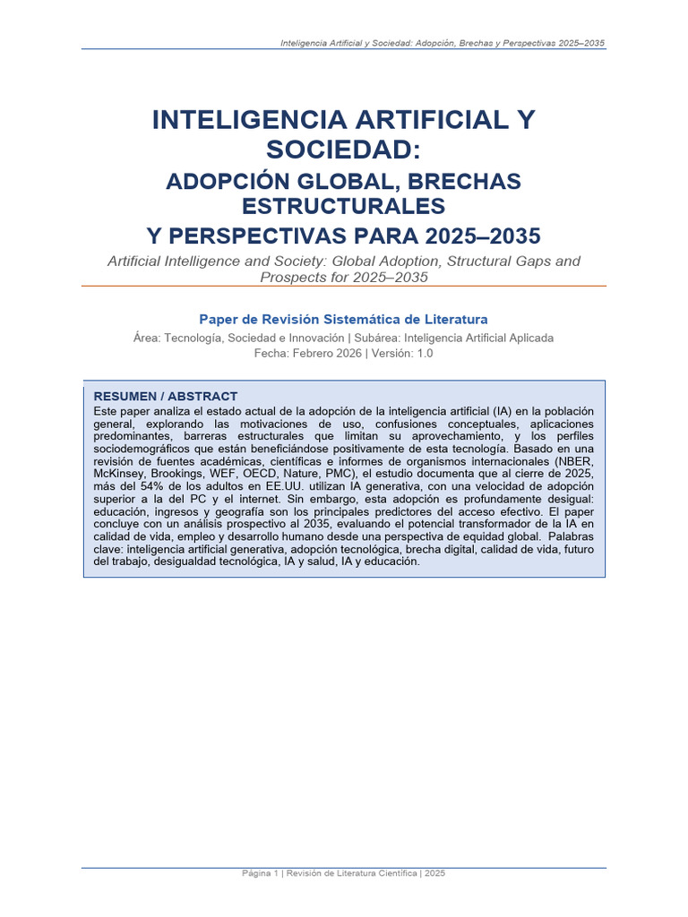 Paper Inteligencia Artificial y Sociedad | PDF | Inteligencia ...