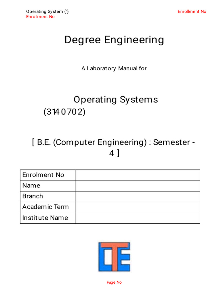 Operating System Lab Manual (1) - 1-86 | PDF | Operating System ...