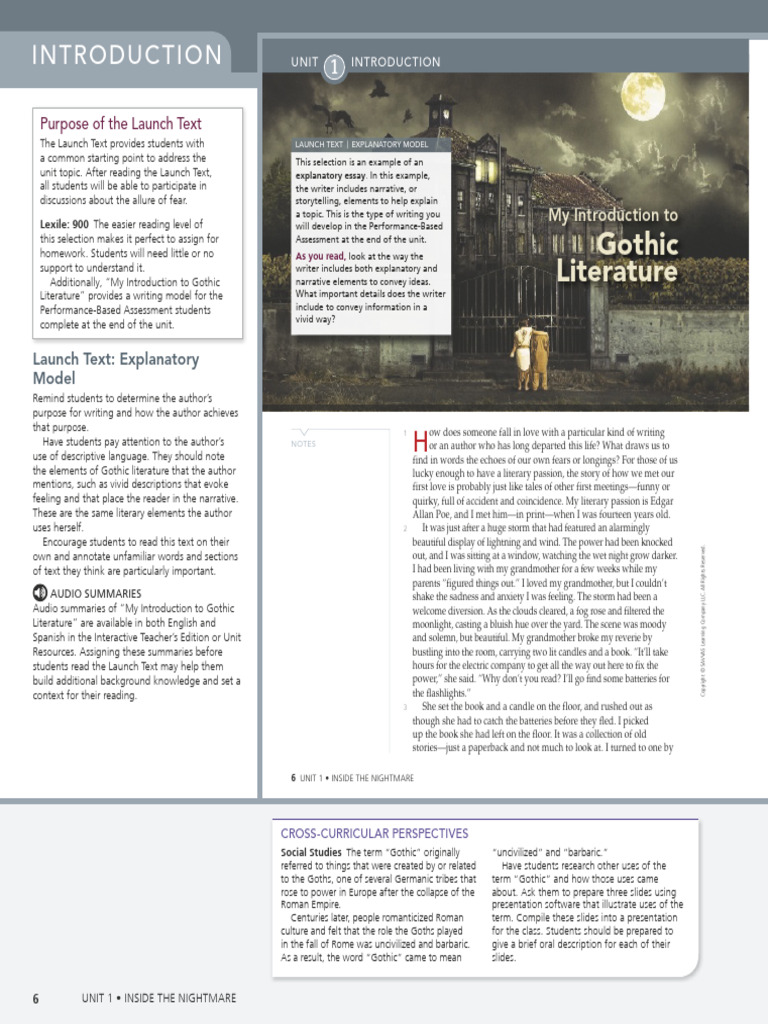 Introduction To Gothic Literature | PDF
