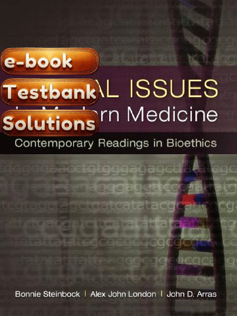 Textbook Ethical Issues in Modern Medicine Contemporary Readings in ...
