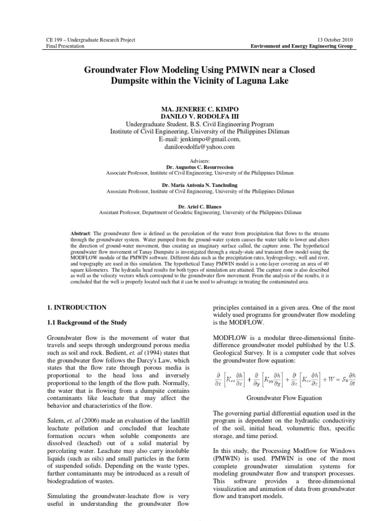 Thesis Pdf Groundwater Landfill