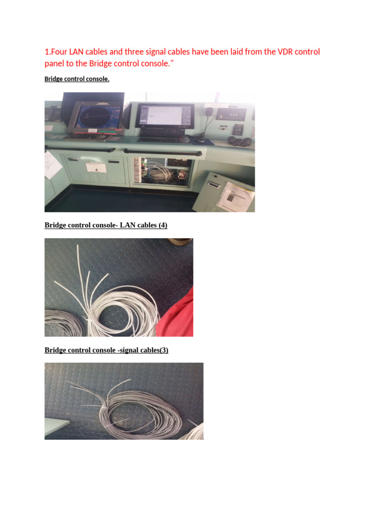 VDR Installation Job Carried Out | PDF