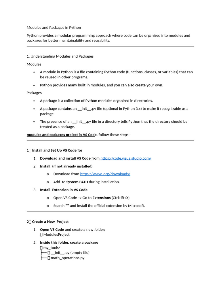 Day4 (ModulesAndpackage) | PDF | Modular Programming | Python ...
