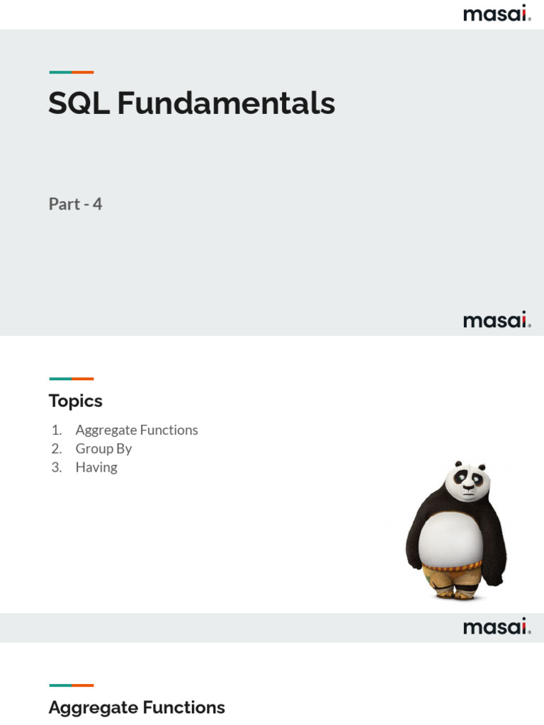 SQL Fundamentals Part 2 - Group by | PDF | Databases | Data Management ...