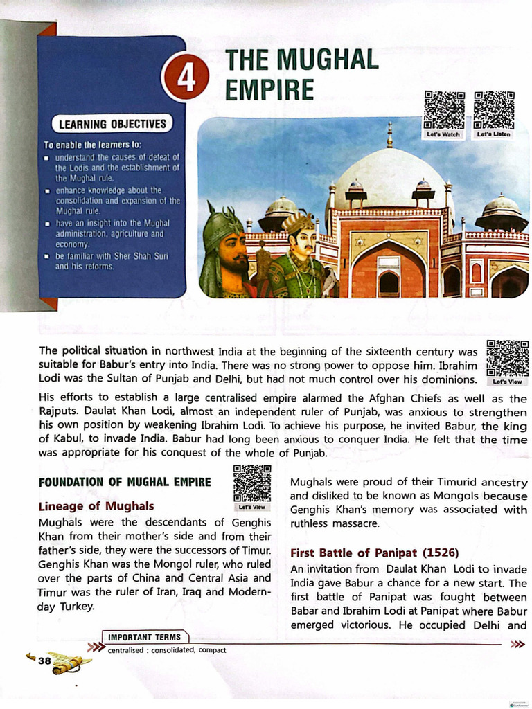 CH 4 The Mughal Empire - Compressed | PDF