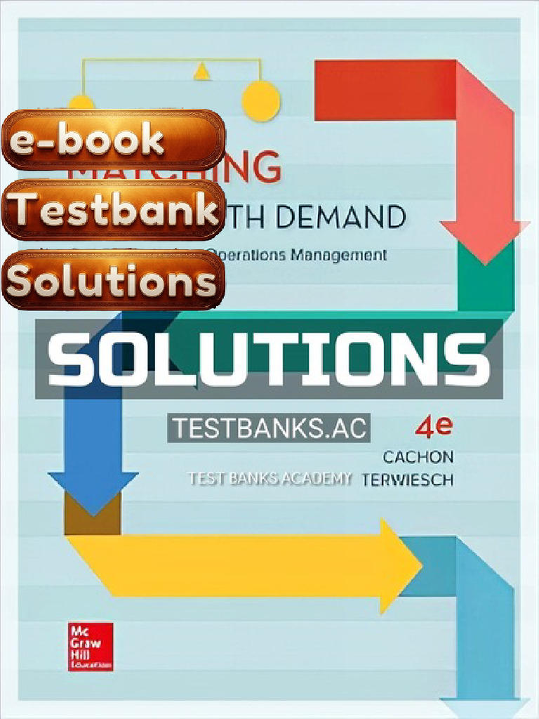 Textbook Matching Supply With Demand Operations Management 4th Edition ...