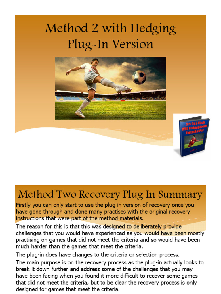 Method 2 Zero To Nine Minutes With Hedging Plug in Version | PDF