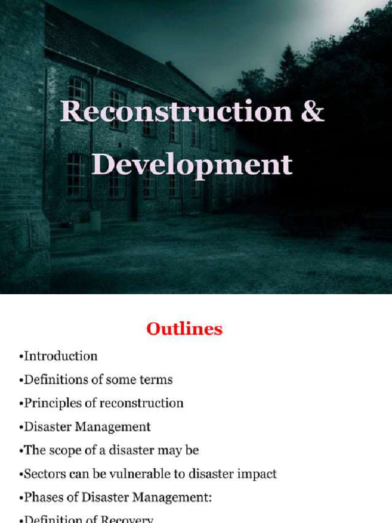 Reconstruction and Development | PDF