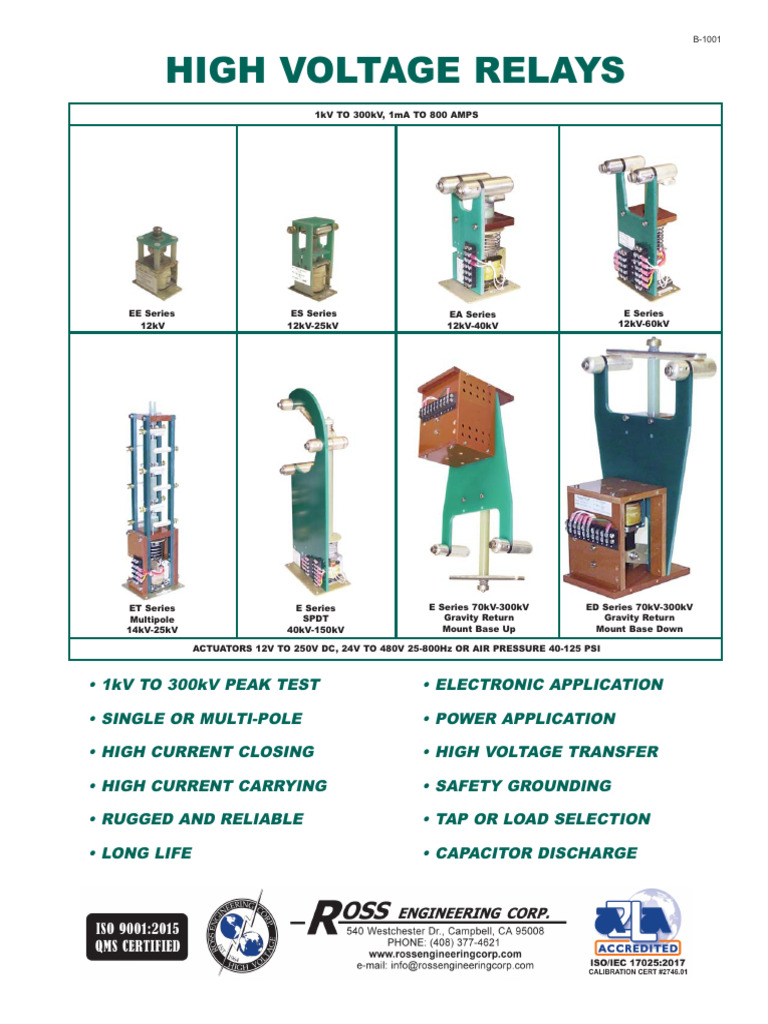 Ross HV Relay | PDF | Relay | Insulator (Electricity)