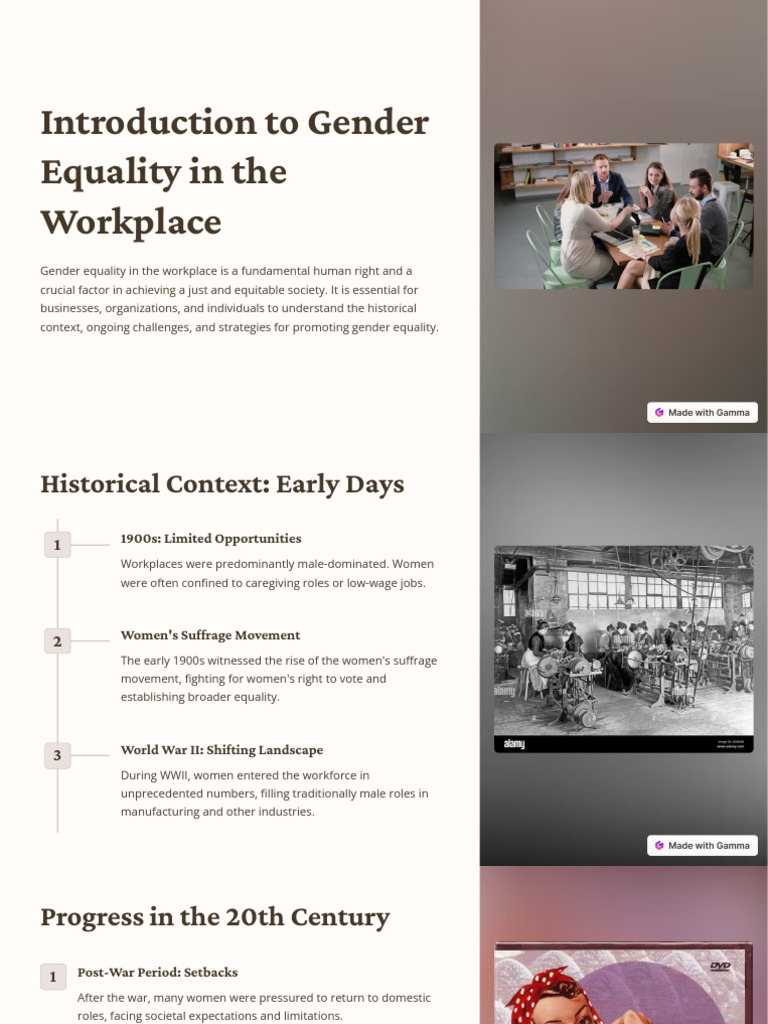 Introduction To Gender Equality in The Workplace | PDF | Gender Studies ...