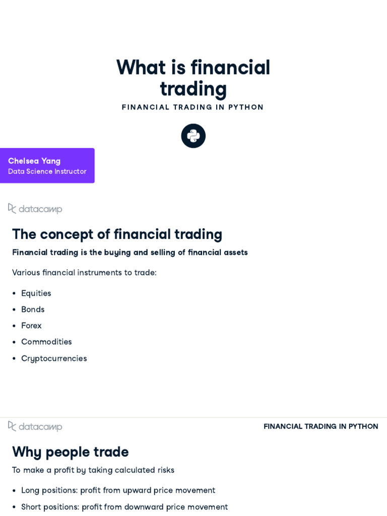 Financial Trading in Python Chapter1 | PDF | Market Trend | Financial ...
