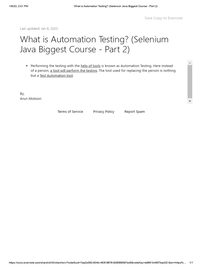 What+is+Automation+Testing + (Selenium+Java+Biggest+Course+ +part+2) | PDF