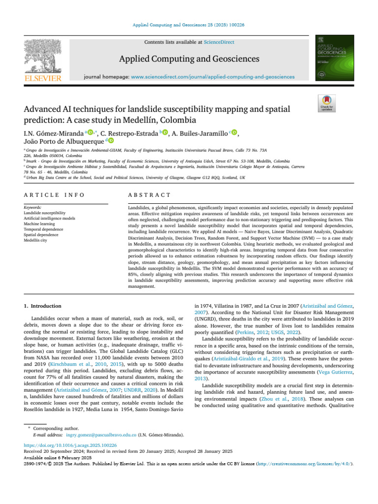 1 - Advanced AI Techniques For Landslide Susceptibility Mapping and ...