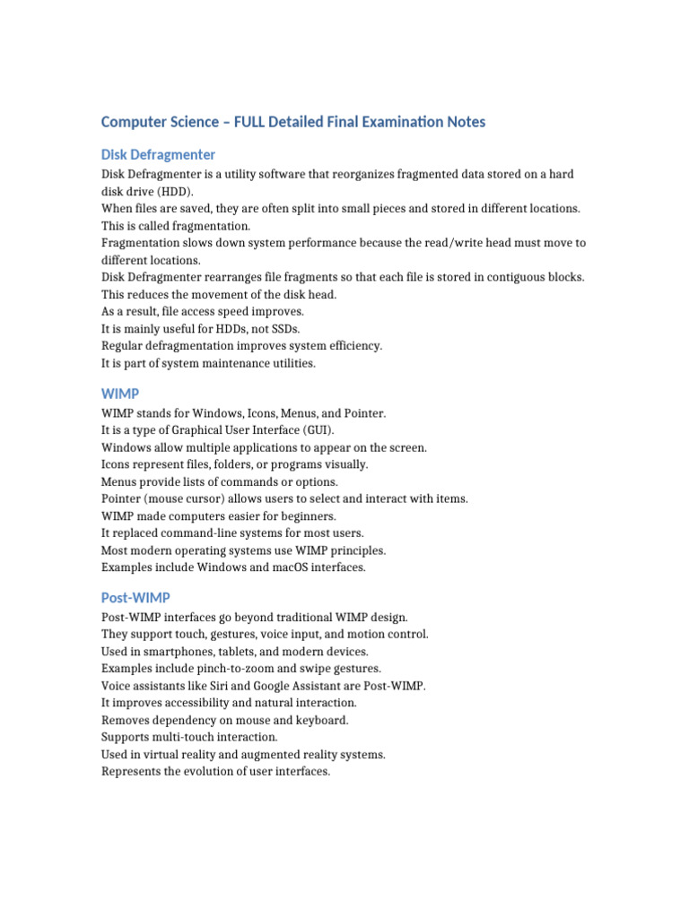 Computer - Science - Final - Notes - ULTRA DETAILED | PDF | Graphical ...