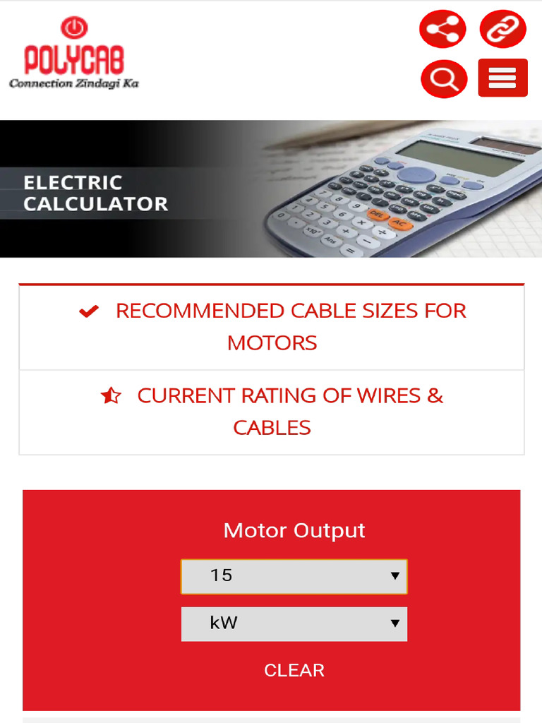 Cable Size Calculator | PDF