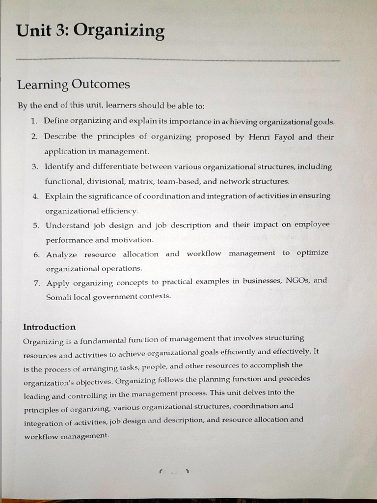Principle Management: Chapter 3: Organizing | PDF | Business ...