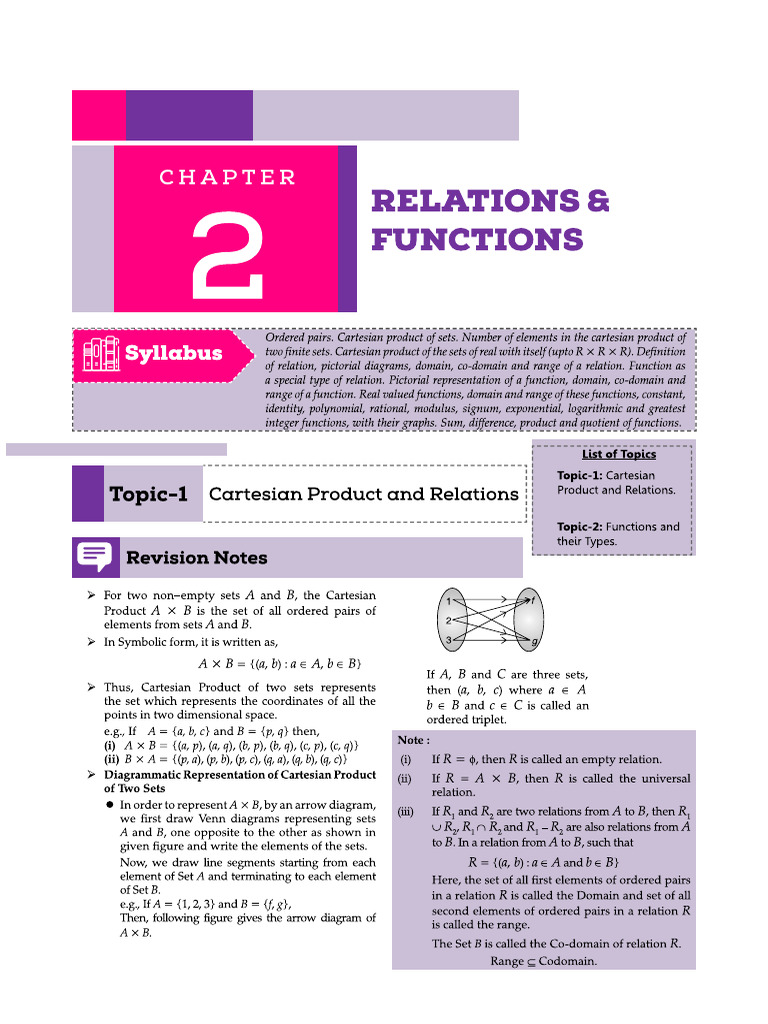 Relations and Functions | PDF