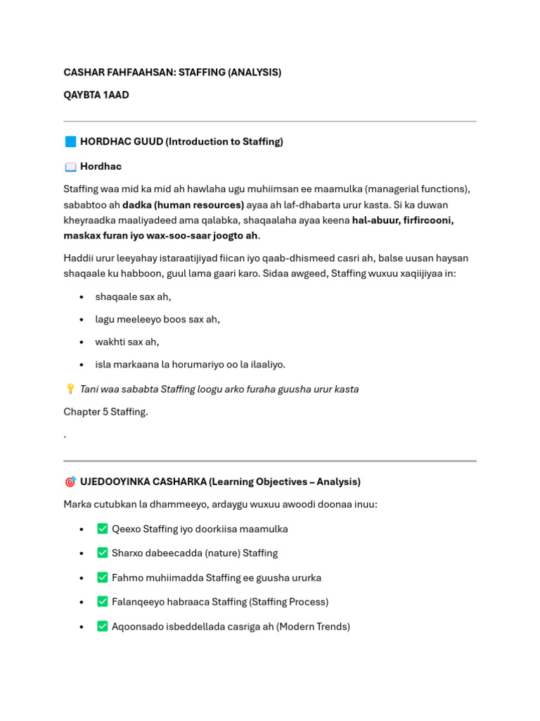 CASHAR FAHFAAHSAN: Principle Management CASHAR FAHFAAHSAN: STAFFING ...