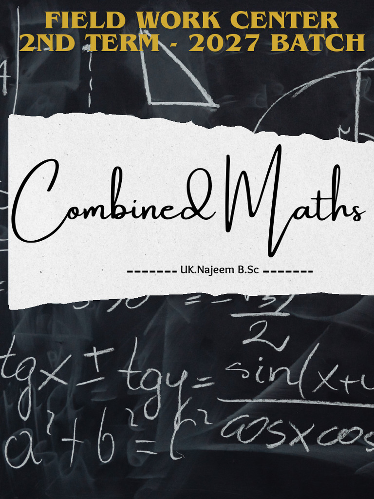 Black and White Simple Mathematics Notebook Cover Document A4 | PDF